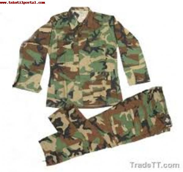 Military clothing, camouflage clothing, military shoes, military clothes and accessories, military helmets, bulletproof vest  <br><br>Military camouflage clothing manufacturers, Soldier camouflage clothing manufacturer, Soldier steel vests manufacturer Soldier Ballistic vest manufacturer. Military camouflage clothing manufacturer, Camouflage military clothing manufacturer, Military cap manufacturer, Military coat manufacturer, Military parka manufacturer, soldier training uniforms manufacturer, purchaser, steel vests manufacturer, Police uniforms manufacturer, soldier ponchos manufacturer, military underwear manufacturer