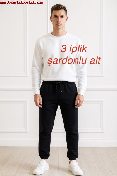 Men's sweatpants made from 3-thread brushed knit fabric will be sold from stock.<br><br><p><strong><span style=