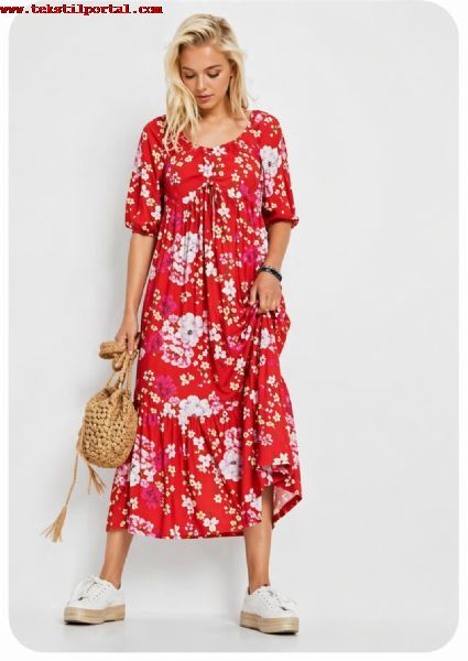 Export Surplus summer dresses for women, plus plus-size summer dresses for women, will be sold in Turkey.<br><br><p><span style=